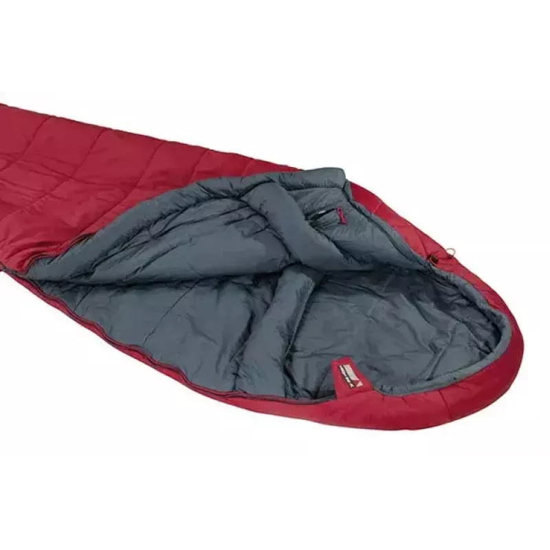 Mumiový spací vak High Peak Hyperion 1M nylon sivý červený 210 cm