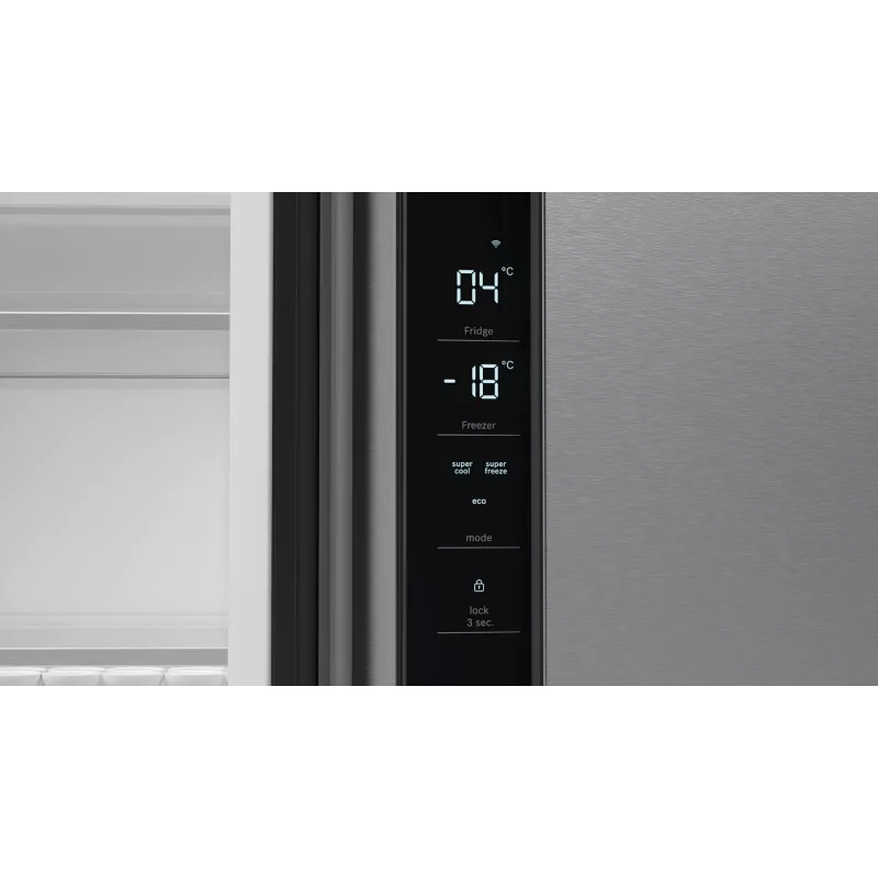 Bosch Serie 4 KFN96APEA chladnička s mrazničkou Side-by-Side, French Door, voľne stojaca, 605 l (405 l + 200 l), Home Connect, energetická trieda E, nerezová oceľ
