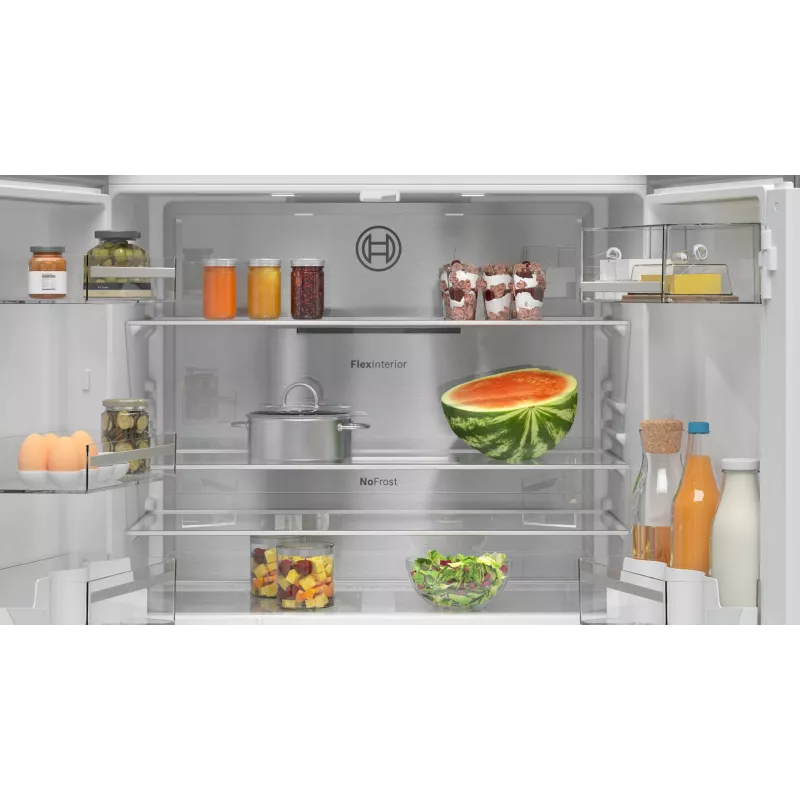 Bosch Serie 4 KFN96APEA chladnička s mrazničkou Side-by-Side, French Door, voľne stojaca, 605 l (405 l + 200 l), Home Connect, energetická trieda E, nerezová oceľ