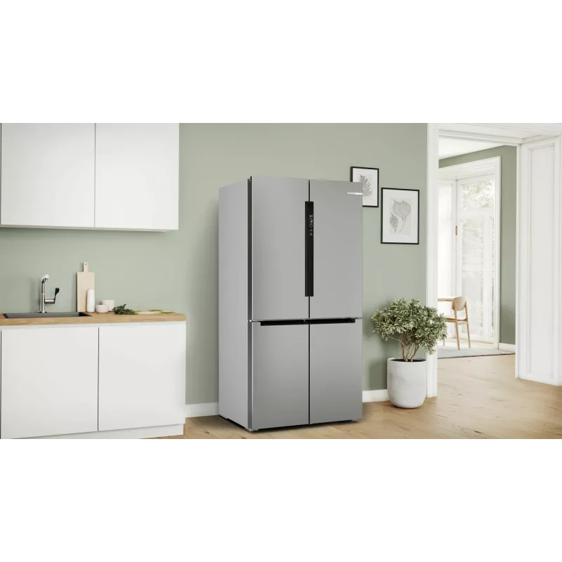 Bosch Serie 4 KFN96APEA chladnička s mrazničkou Side-by-Side, French Door, voľne stojaca, 605 l (405 l + 200 l), Home Connect, energetická trieda E, nerezová oceľ