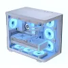 PC skriňa Aerocool P500C Midi Tower biela ATX bočný napájací zdroj 3x 120 mm ventilátory