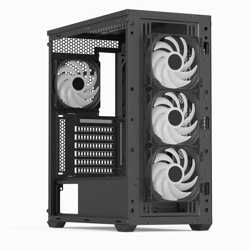 Aerocool D501A Midi Tower čierna