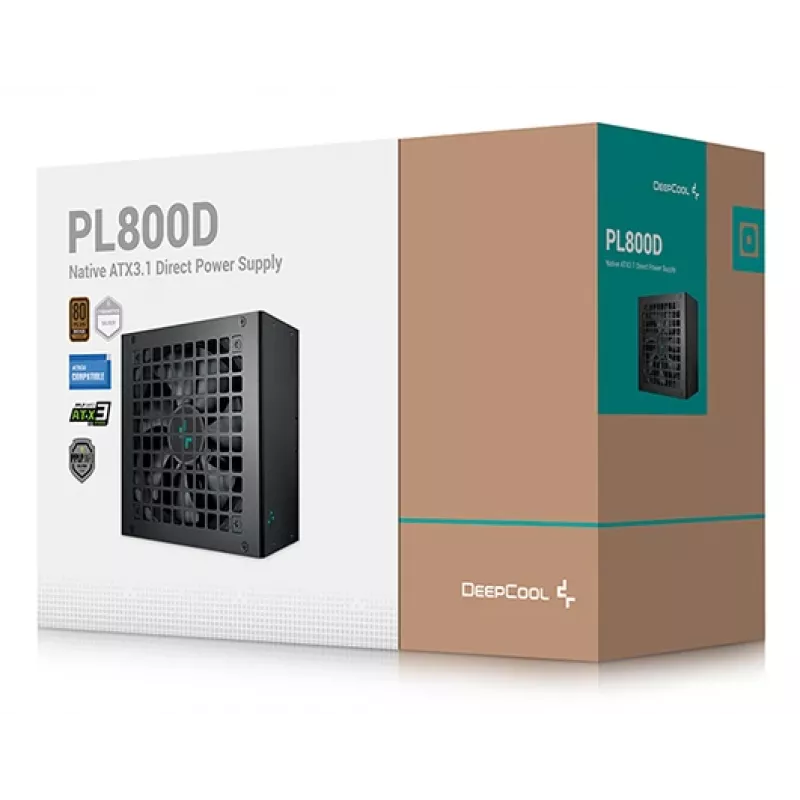 DEEPCOOL Pl800d napájací zdroj 800 W 20+4 Pin ATX - čierny