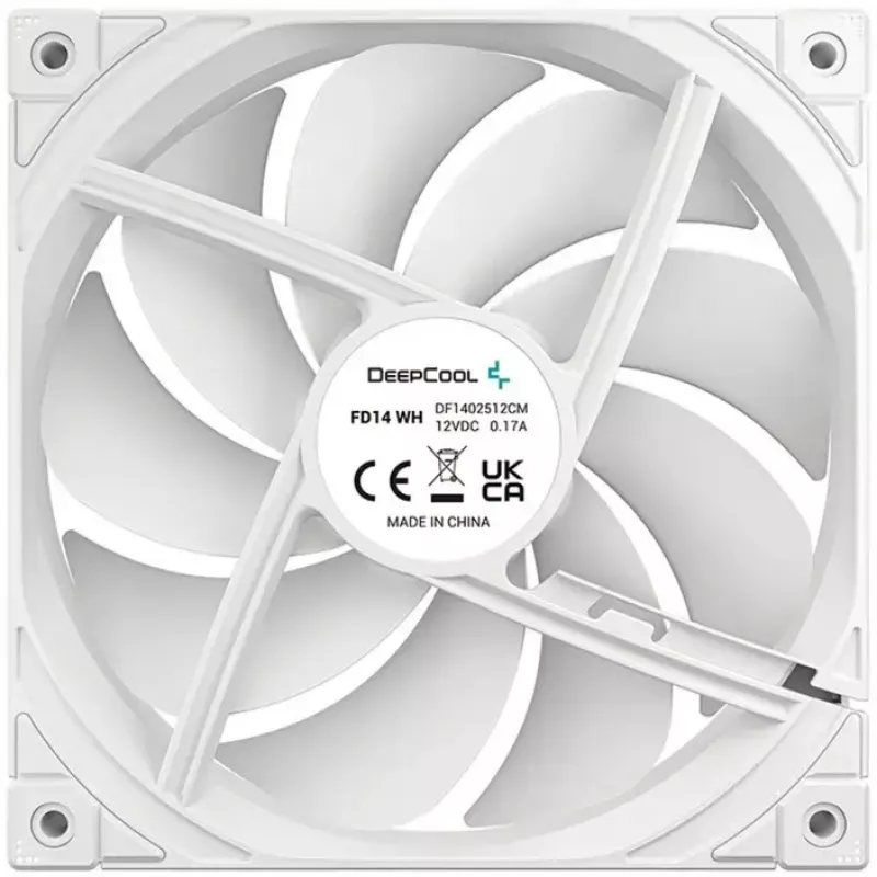 140-mm ventilátor do skrine DeepCool FD14 WH, 140 x 140 x 25 mm, biely, 3-Pin