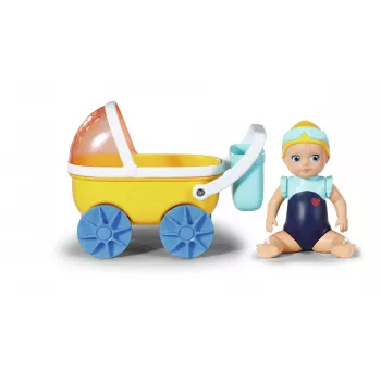 BABY born Splish Splash kočík s Emmou vodnou bábikou viacfarebný