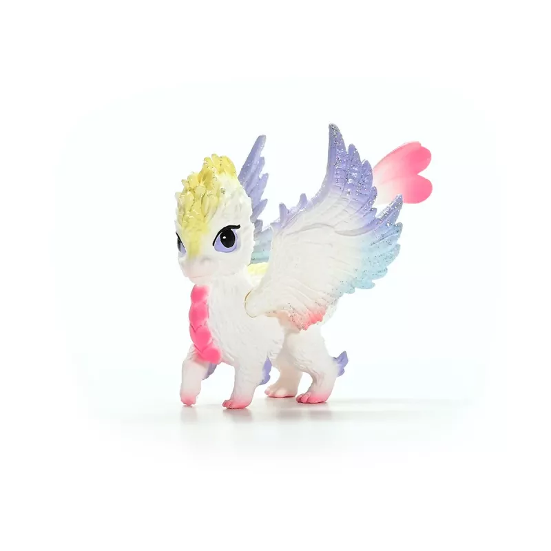 Schleich BAYALA dúhové dračie mláďa figúrka od 5 rokov, béžová modrá zelená, téma jednorožec/pegas
