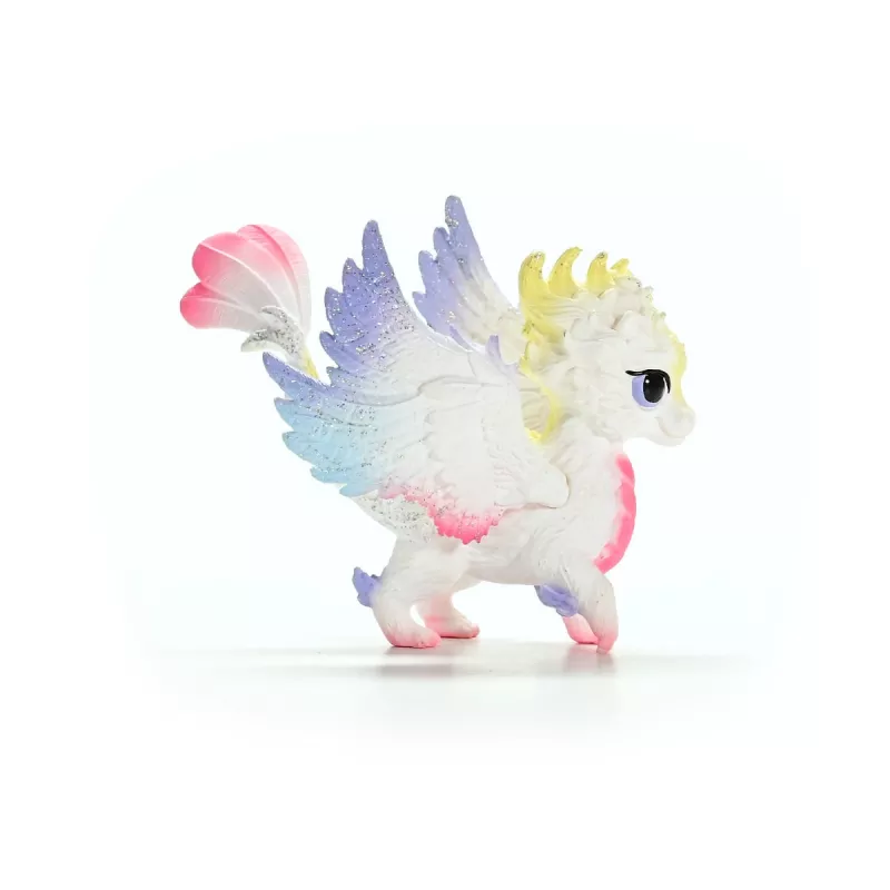 Schleich BAYALA dúhové dračie mláďa figúrka od 5 rokov, béžová modrá zelená, téma jednorožec/pegas