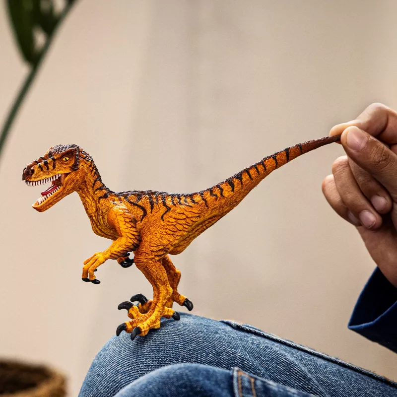 schleich Dinosaurus Velociraptor, 4 roky, dinosaury a sopka, Dobytie Zeme, viacfarebné