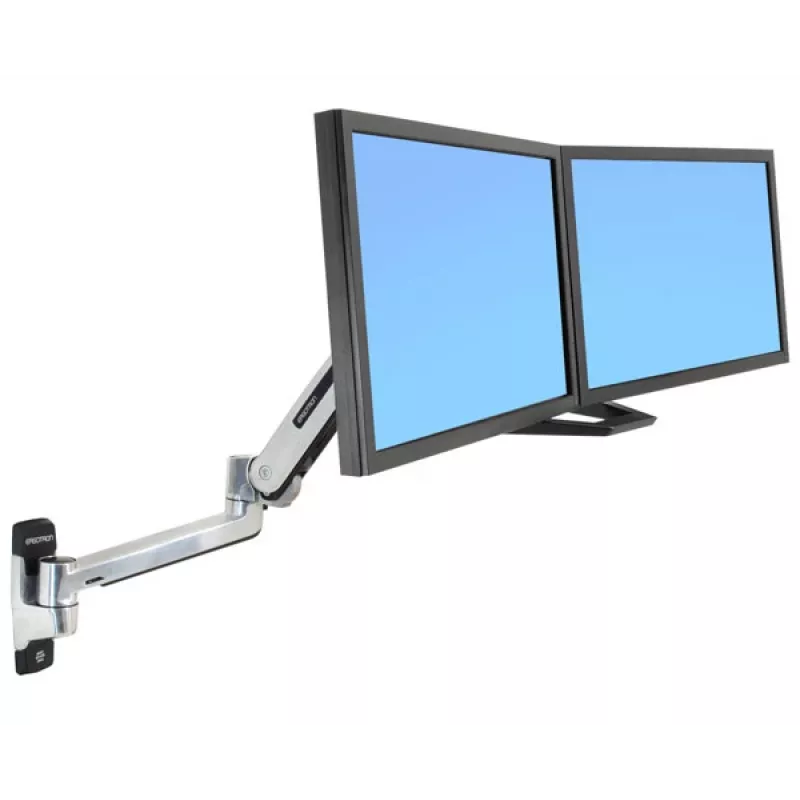 ERGOTRON Lx HD nástenný držiak na sedenie a státie LCD rameno (leštený hliník)