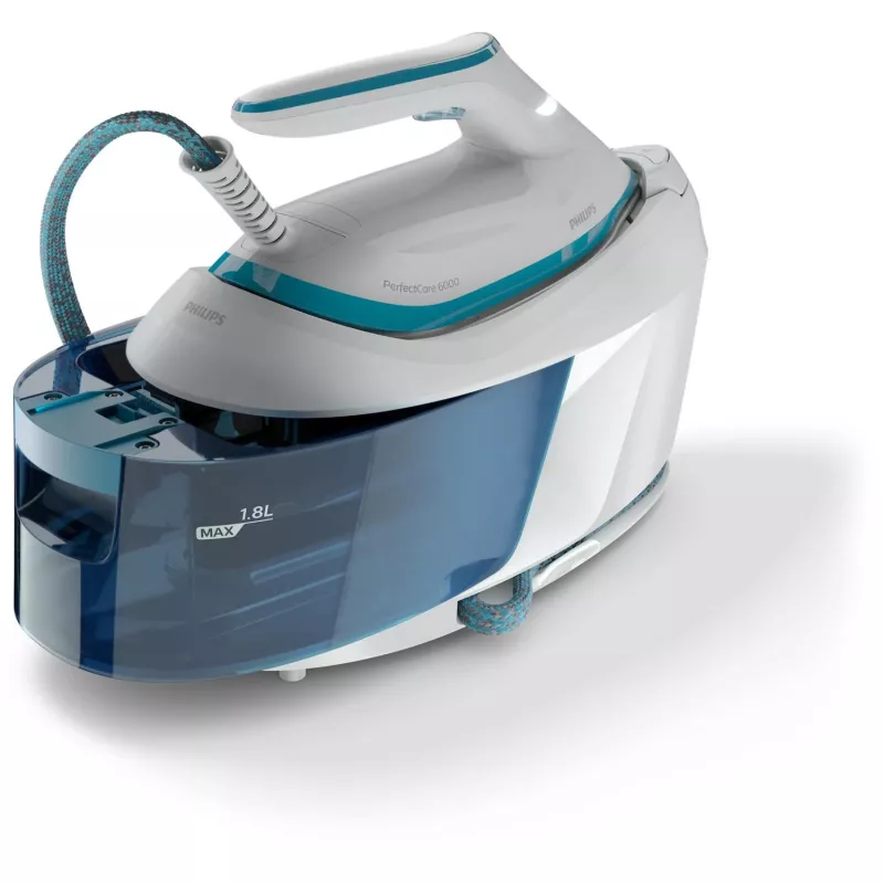 Philips PSG6022/20 parná žehliaca stanica 2400 W 1,8 L SteamGlide Plus žehliaca plocha modrá, biela