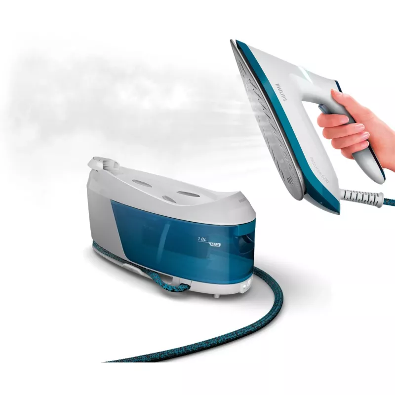 Philips PSG6022/20 parná žehliaca stanica 2400 W 1,8 L SteamGlide Plus žehliaca plocha modrá, biela