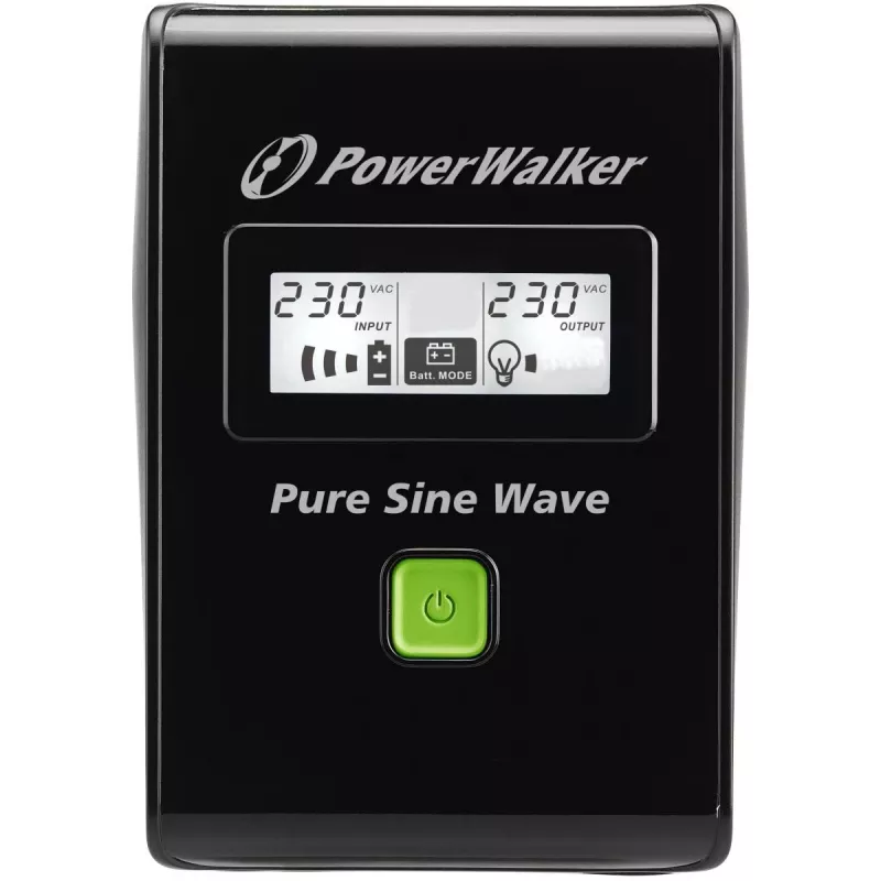 POWERWALKER - BLUEWALKER UPS Vi 800 Sw 800va / 480w LCD displej 2 X Schuko výstup AVR čierna