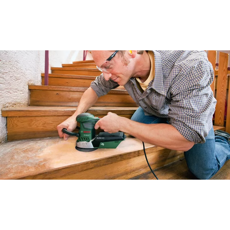 Bosch PEX 400 AE excentrická brúska, excentrická brúska, suchý zips, zelená, Maďarsko, 4000 ot/min, 26000 ot/min