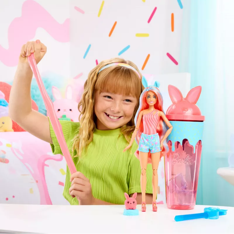 Mattel Barbie Pop! Reveal séria Shakes bábika Mačiatko, JCN87