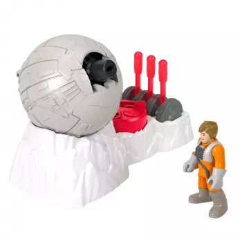 Fisher-Price Imaginext STAR WARS rebelácka základňová kanón hračka s Luke Skywalker lisovaným kľúčom postavy, 5 dielov