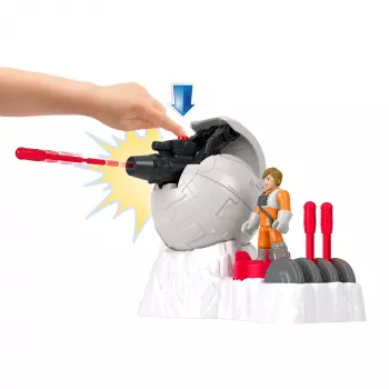 Fisher-Price Imaginext STAR WARS rebelácka základňová kanón hračka s Luke Skywalker lisovaným kľúčom postavy, 5 dielov
