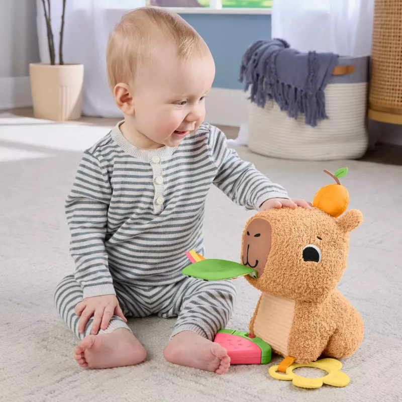 Hračkárske vodné prasiatko Fisher-Price Snuggly Snacky Capy 0,5 roka