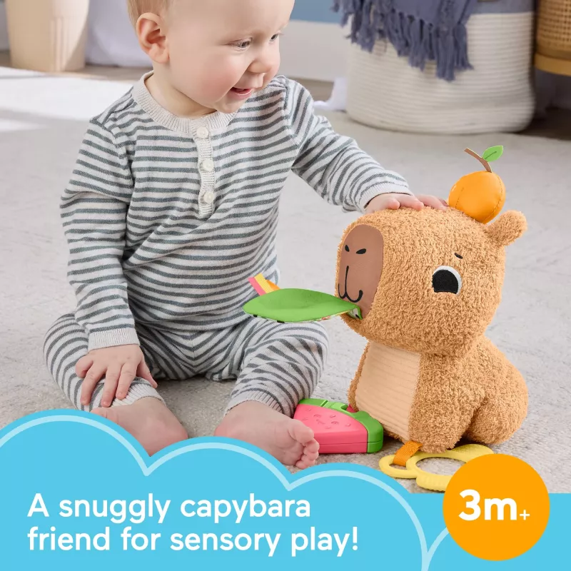 Hračkárske vodné prasiatko Fisher-Price Snuggly Snacky Capy 0,5 roka