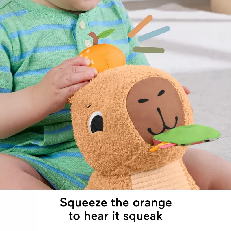 Hračkárske vodné prasiatko Fisher-Price Snuggly Snacky Capy 0,5 roka