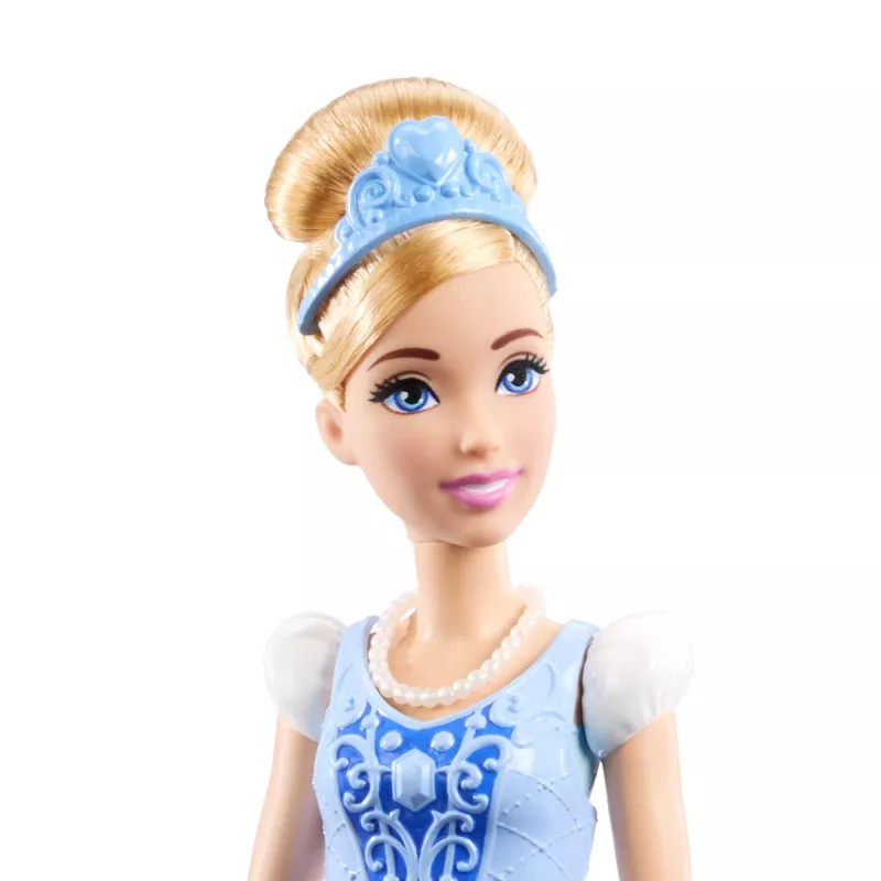 Disney Princess 2-in-1 príbehy Cinderella módna bábika s 2 nasadzovacími vrchnými dielmi, 2 sukňami a 9 doplnkami