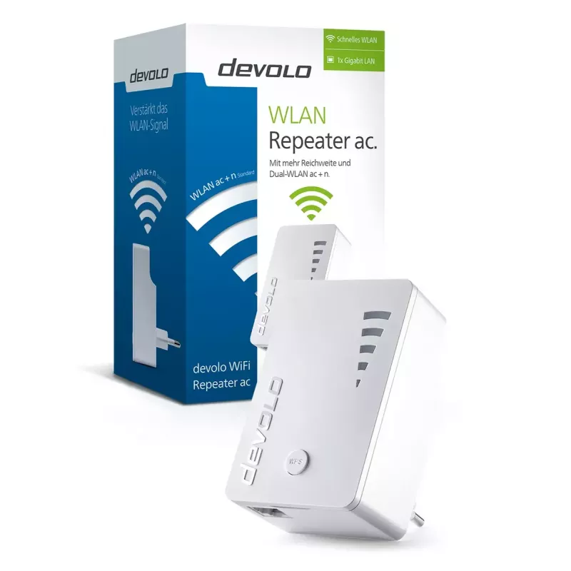 WiFi opakovač Devolo AC 1000 Mbit/s biely