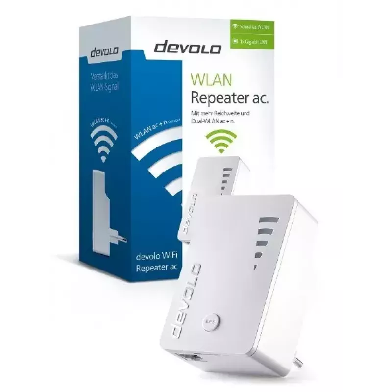 WiFi opakovač Devolo AC 1000 Mbit/s biely