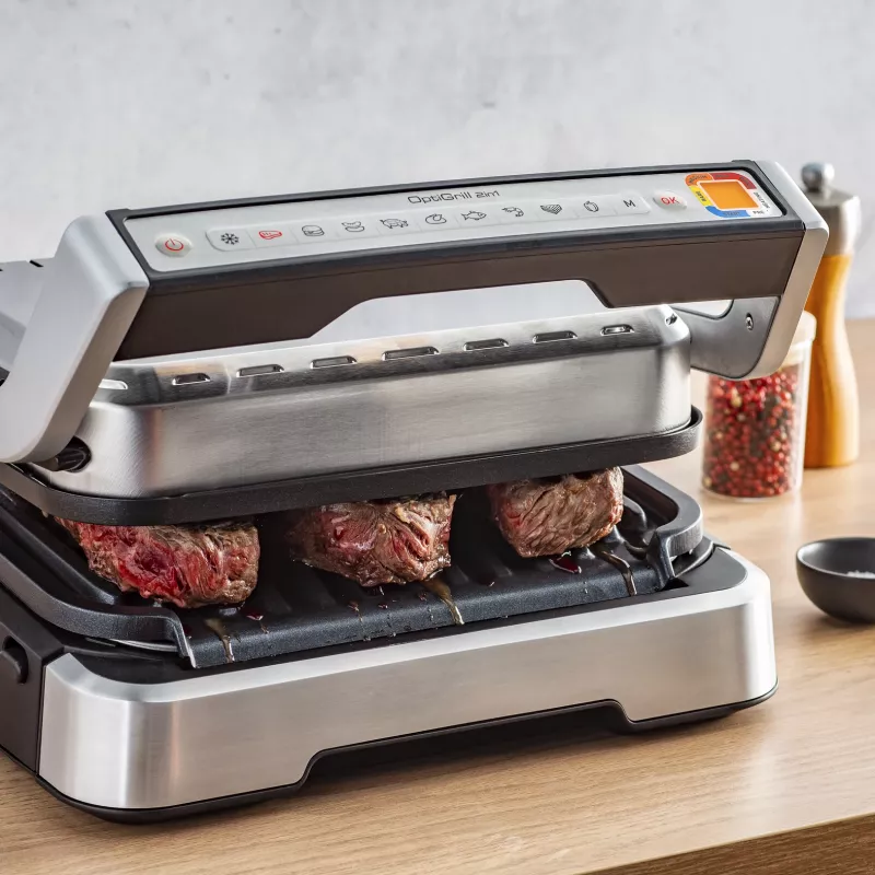 Kontaktný gril Tefal OptiGrill 2in1 GC773D nerez 2100 W