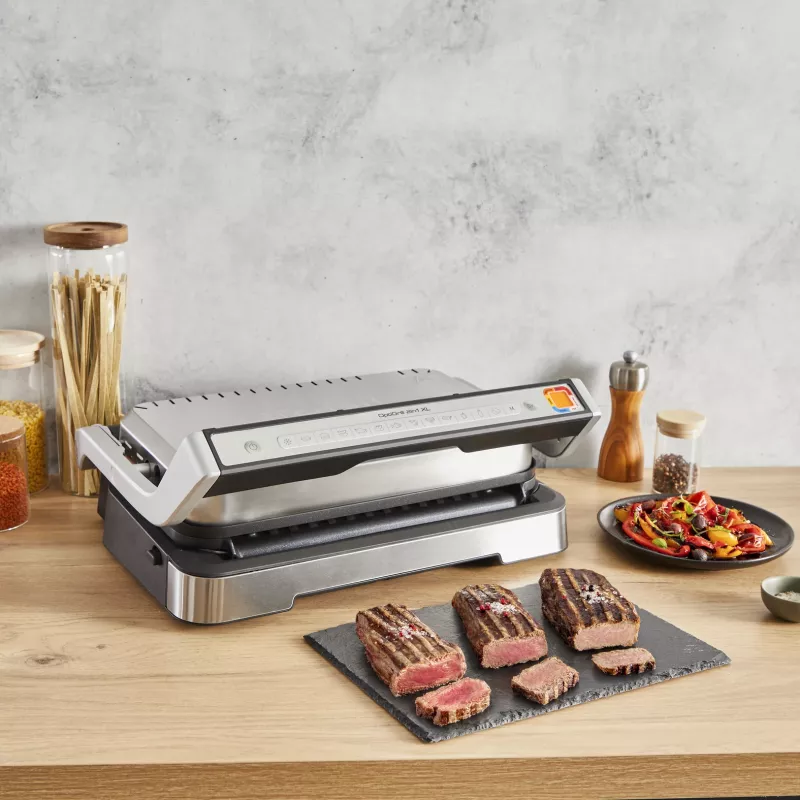 Kontaktný gril Tefal OptiGrill 2in1 GC773D nerez 2100 W