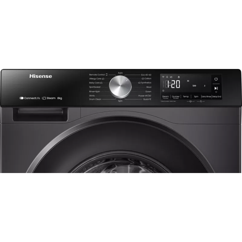 Hisense WF3S8043BB3 práčka s predným plnením 8 kg 1400 ot/min čierna