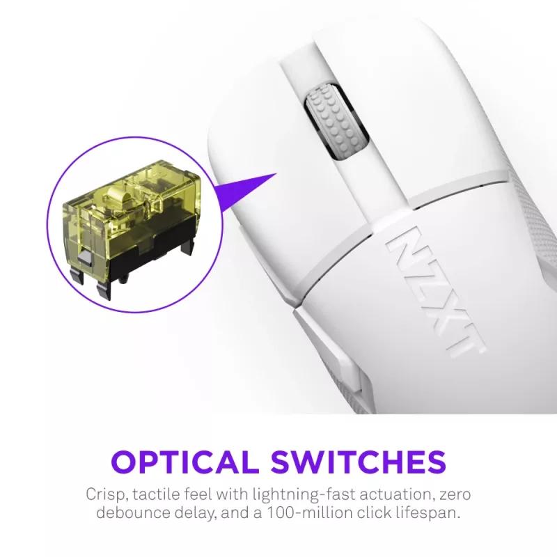 NZXT Lift Elite Wireless herná myš biela