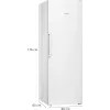 Siemens iQ300 GS33NVWEP vertikálna mraznička, 225 l, trieda E, biela