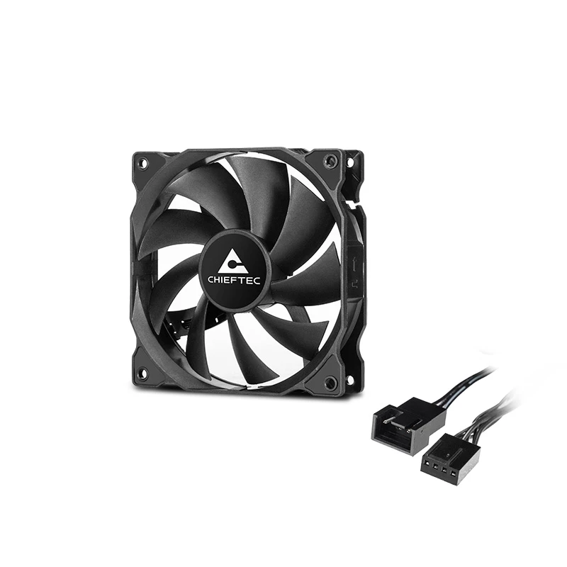 Chieftec ZF-1225PWM počítačový chladiaci systém ventilátor do počítačovej skrine 12 cm čierny 1 kus