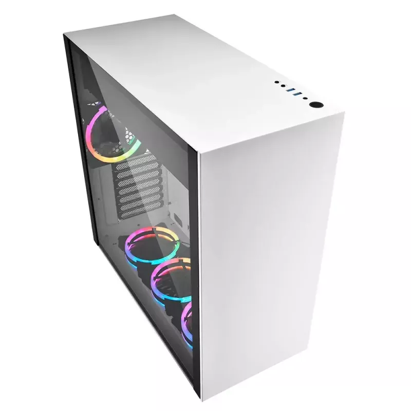 PC skriňa Sharkoon Pure Steel RGB Midi Tower biela