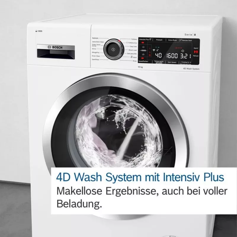 Bosch Serie 8 WGB256041 práčka predné plnenie 10 kg 1600 ot/min čierna, biela