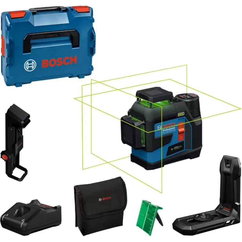 Čiarový laser Bosch GLL 12V-100-33 CG LB10 DK20 0601065401 zelený laser 12V