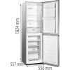 Gorenje NRK418DCS4 voľne stojaca kombinovaná chladnička, 256 l (171 l + 85 l), trieda D, 182,4 cm, strieborná
