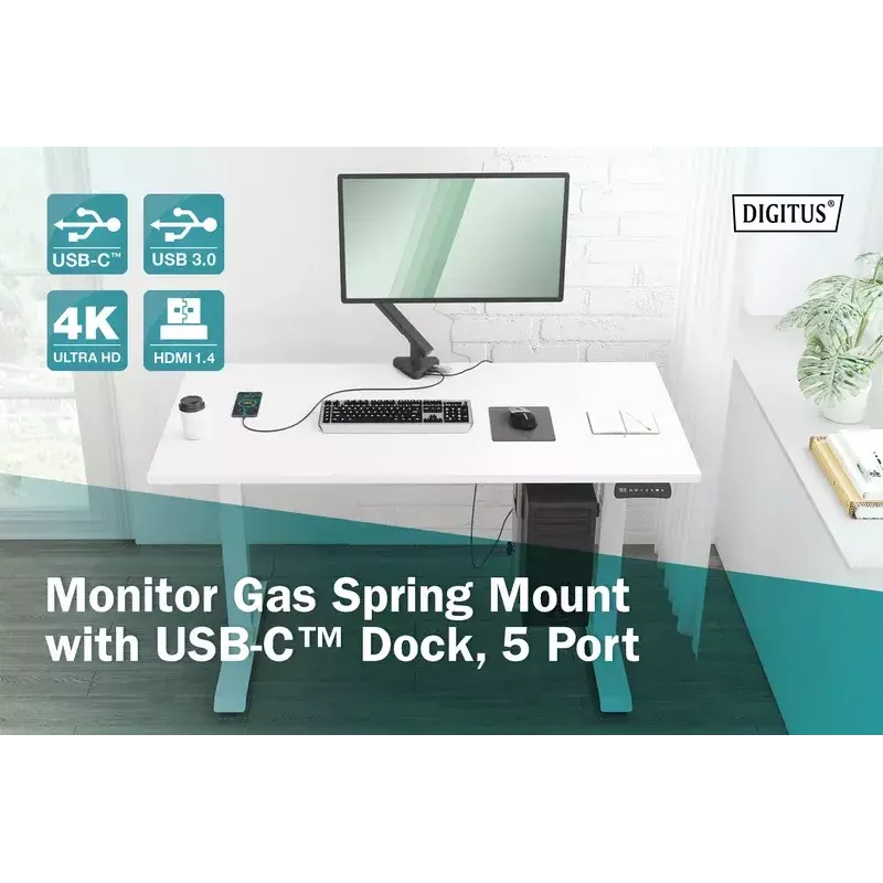 Držiak monitora Digitus DA-90405 s dokovacou stanicou