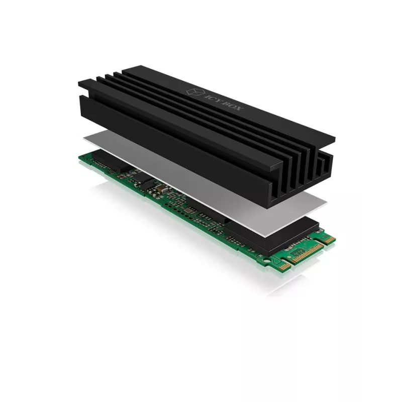 ICY BOX IB-M2HS-70 chladič/radiátor pre SSD čierny 1 ks
