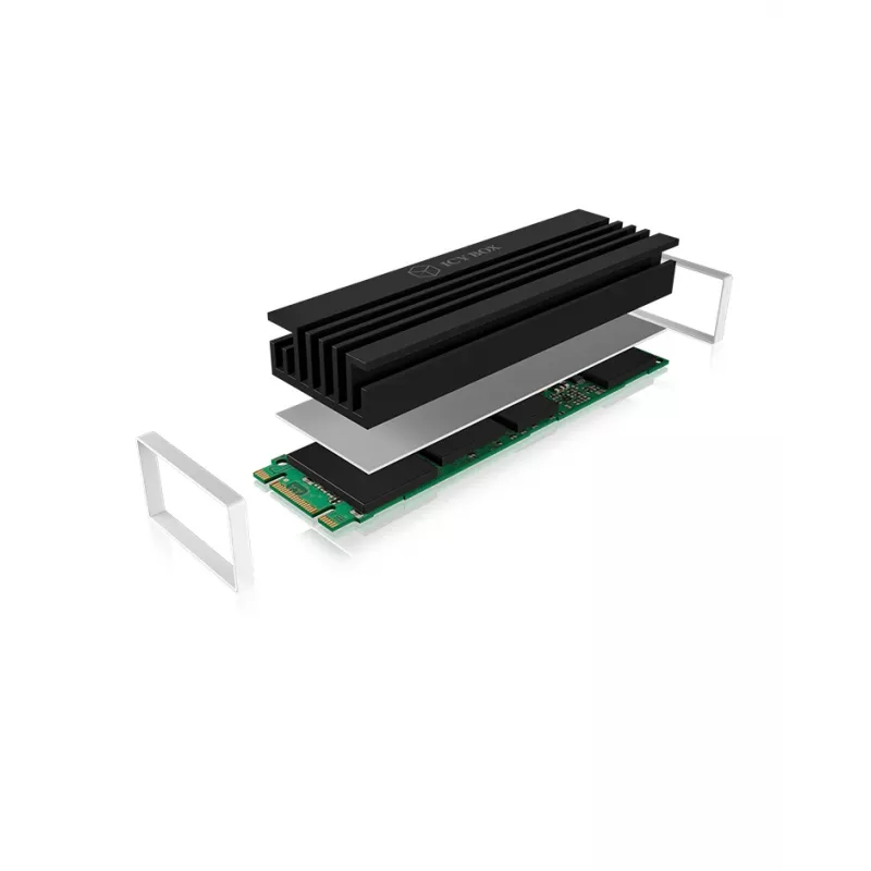 ICY BOX IB-M2HS-70 chladič/radiátor pre SSD čierny 1 ks
