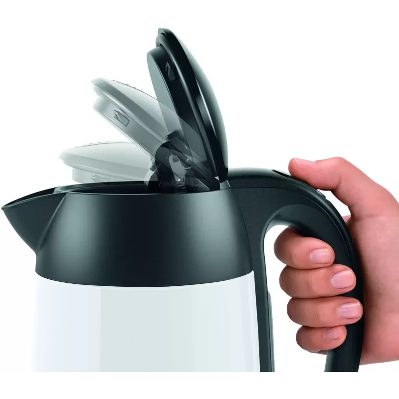 Elektrická kanvica Bosch TWK3P421 1,7 L 2400 W čierna, biela