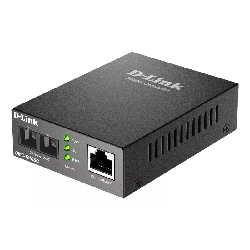 Mediálny konvertor D-Link DMC-G10SC/E 100/1000BaseT na 1000BaseLX SC optické vlákno