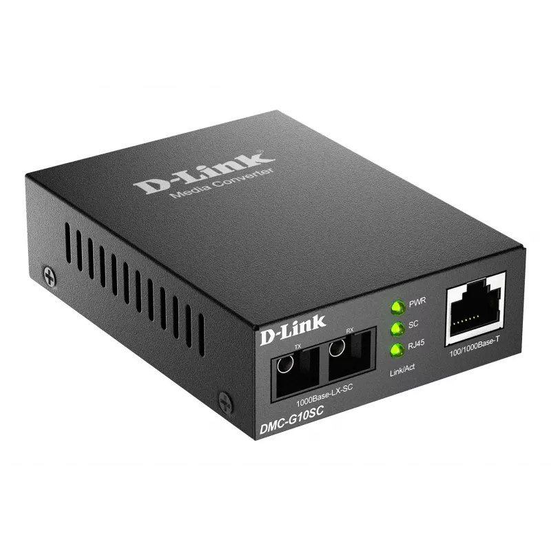 Mediálny konvertor D-Link DMC-G10SC/E 100/1000BaseT na 1000BaseLX SC optické vlákno