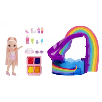 Rainbow High Little Pool Day with Blush Playset, módna bábika, ženské, 4 rok(y), 140 mm, viacfarebné