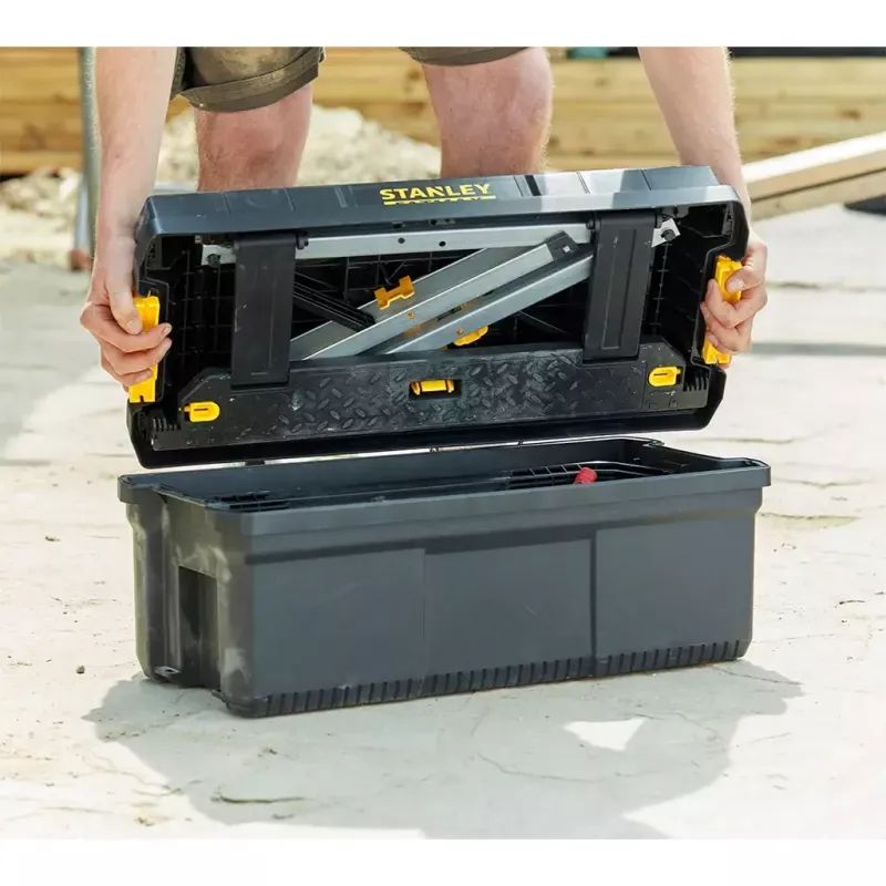 Stanley FatMax FMST81083-1 kufor na náradie so stupienkom, plastový, nosnosť 30 kg, čierno-žltý