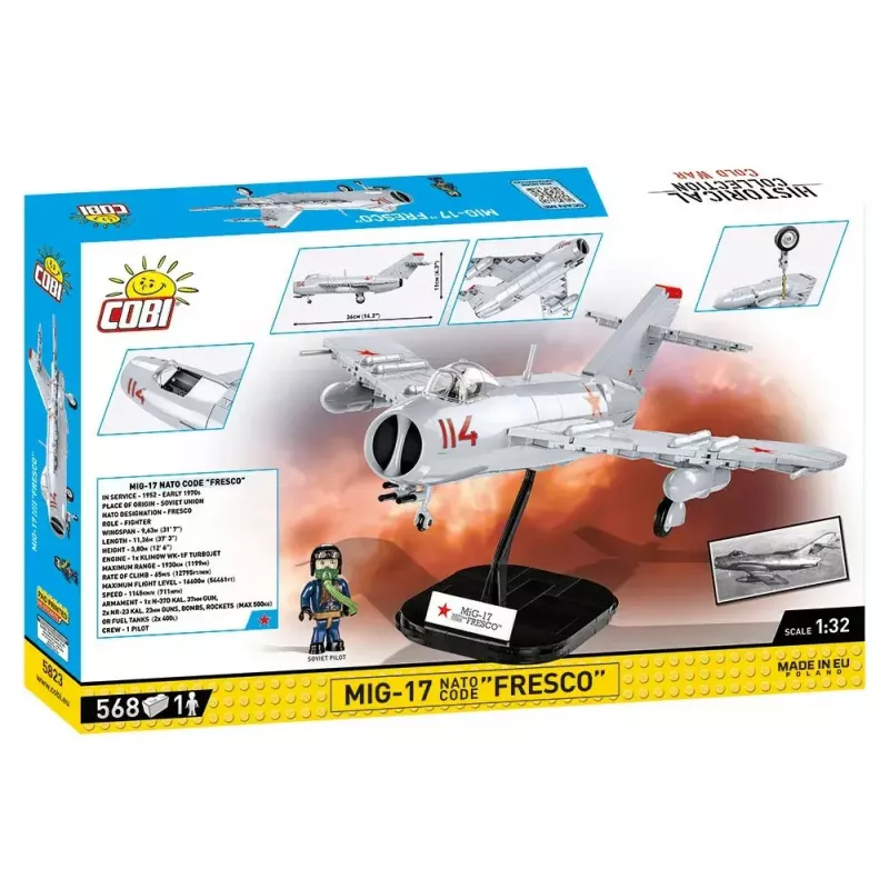 Cobi stavebnica MiG-17 kód NATO Fresco model 5823 – stavebnica od Cobi