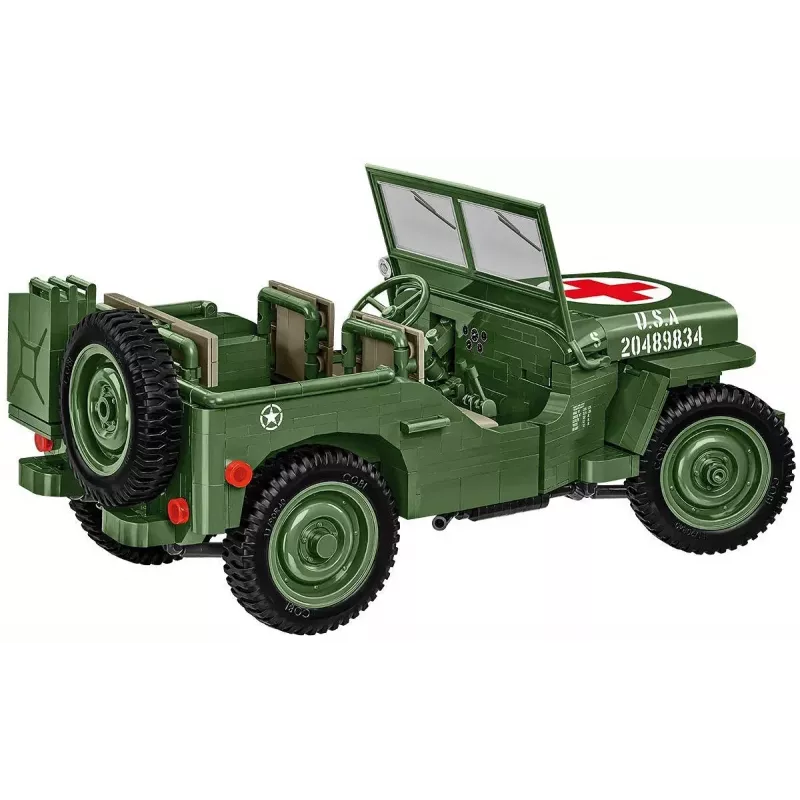 Cobi COBI-2806 Willys MB Medical stavebnica, 1131 ks, séria Historical Collection, plast, 10+