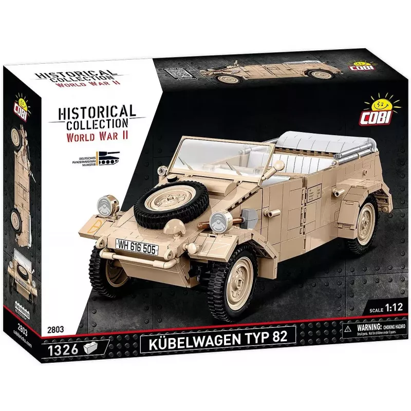 Cobi COBI-2803 Kübelwagen Typ 82 stavebnica, 1326 ks, séria Historical Collection, plast, 10+