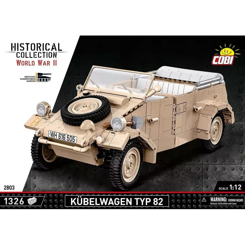 Cobi COBI-2803 Kübelwagen Typ 82 stavebnica, 1326 ks, séria Historical Collection, plast, 10+