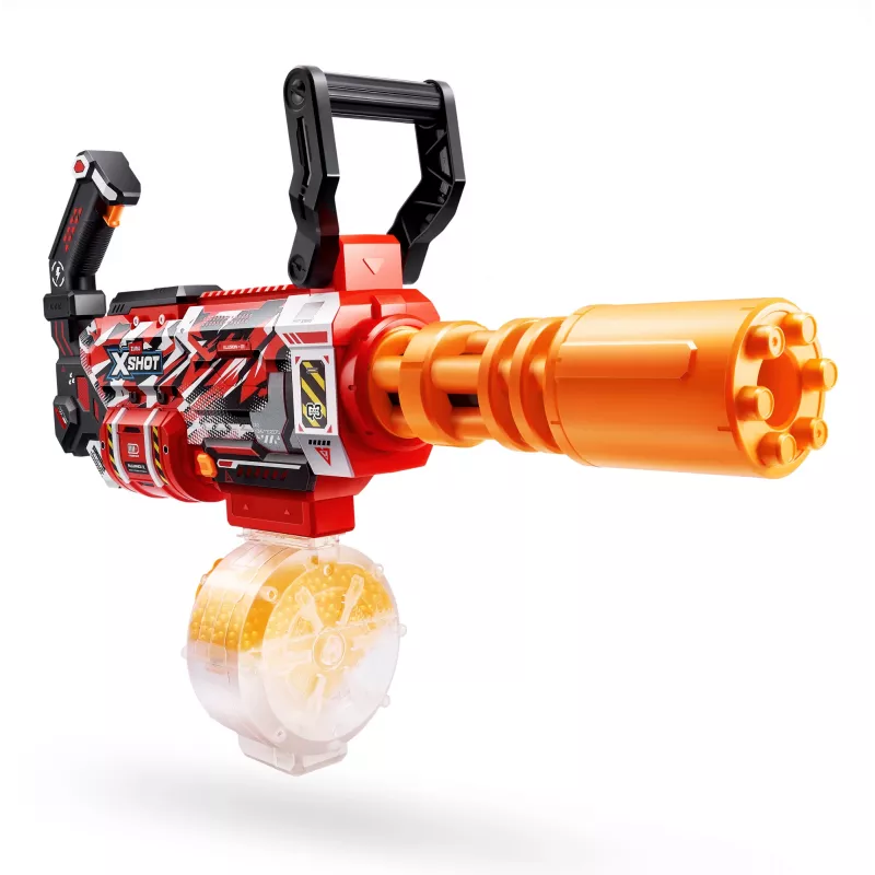 Gel Blaster Zuru XSHOT Hyper Gel Gatling Blaster – motorizovaný hračkárska blaster s rotujúcou hlavňou