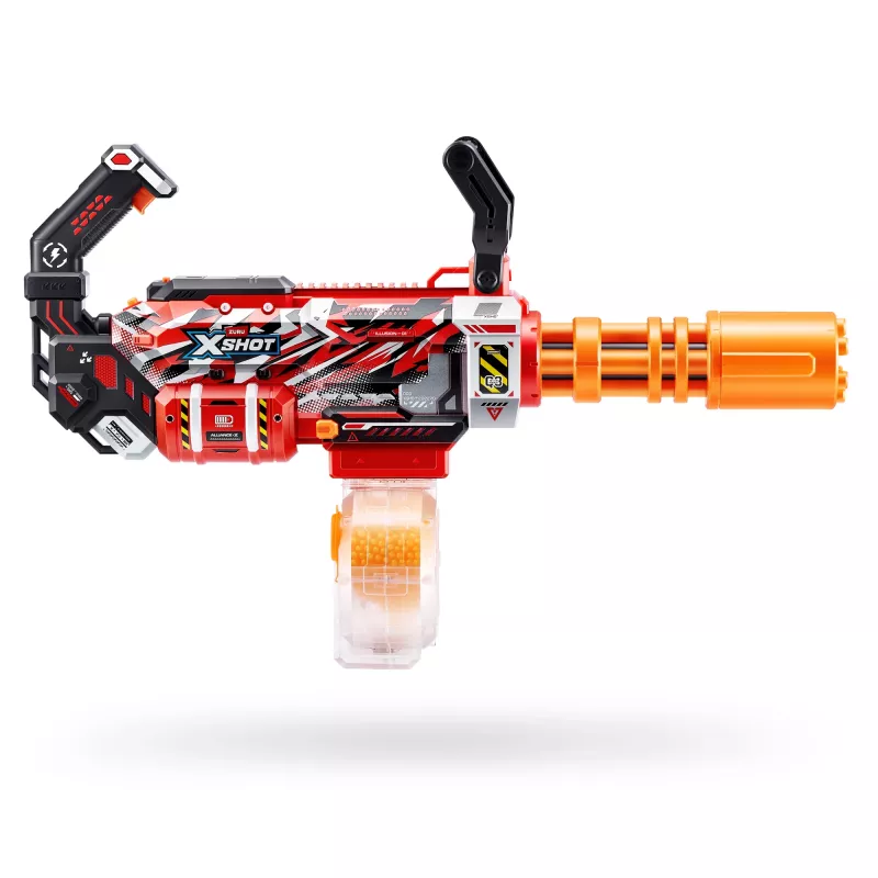 Gel Blaster Zuru XSHOT Hyper Gel Gatling Blaster – motorizovaný hračkárska blaster s rotujúcou hlavňou